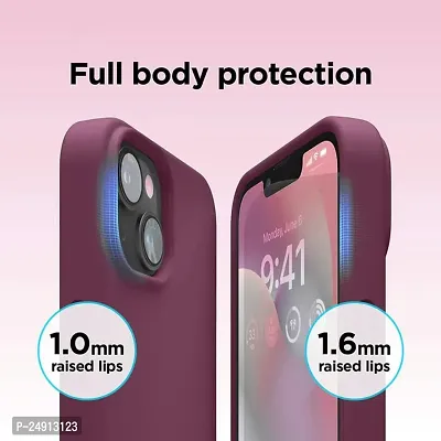 Imperium Silicone Back Case for Apple iPhone 13 |Liquid Silicone| Thin, Slim, Soft Rubber Gel Case | Raised Bezels for Extra Protection of Camera  Screen (Burgandy).-thumb4