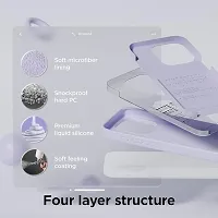 Imperium Silicone Back Case for Apple iPhone 15 Pro Max |Liquid Silicone| Thin, Slim, Soft Rubber Gel Case | Raised Bezels for Extra Protection of Camera  Screen (Lavender).-thumb2