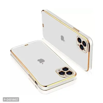 Imperium Chrome Plated Transparent Silicone Back Cover for Apple iPhone 11 Pro (White).-thumb0