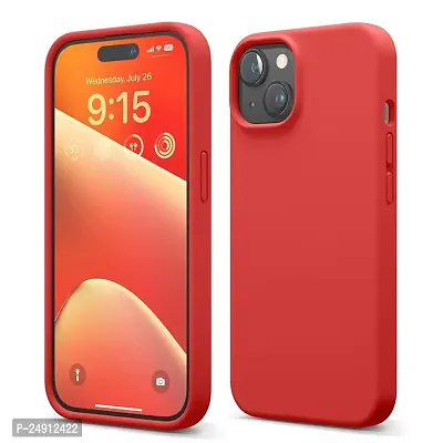 Imperium Silicone Back Case for Apple iPhone 15 Plus |Liquid Silicone| Thin, Slim, Soft Rubber Gel Case | Raised Bezels for Extra Protection of Camera  Screen (Red).-thumb0