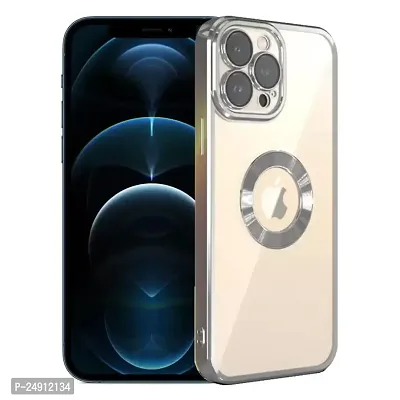 Imperium Clear Back Case for Apple iPhone 12 Pro [Never Yellow] Luxury Electroplating Protective Slim Thin Cover with Camera Lens Protector Design Compatible for Apple iPhone 12 Pro - Silver.