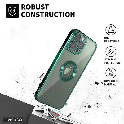 Imperium Clear Back Case for Apple iPhone 14 Pro [Never Yellow] Luxury Electroplating Protective Slim Thin Cover with Camera Lens Protector Design Compatible for Apple iPhone 14 Pro - Green.-thumb5