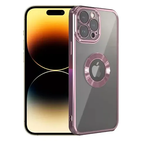 Imperium Clear Back Case for Apple iPhone 14 Pro Max [Never Yellow] Luxury Electroplating Protective Slim Thin Cover with Camera Lens Protector Design Compatible for Apple iPhone 14 Pro Max - Pink.