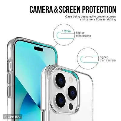 Imperium Back Cover for iPhone 15 Pro | Ultra Hybrid Clear Space Case | Hard Back  Soft Bumper | Raised Bezels for Extra Protection of Screen  Camera (Crystal Clear).-thumb2