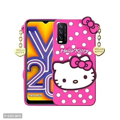 Imperium 3D Hello Kitty Soft Rubber-Silicon Back Cover for Vivo Y20  Vivo Y20A  Vivo Y20G  Vivo Y20i  Vivo Y20T