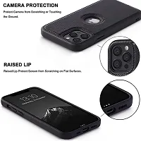 Imperium Leatherette Back Case for Apple iPhone 13 Pro (with Logo Cut) Compatible for Apple iPhone 13 Pro - Black-thumb3