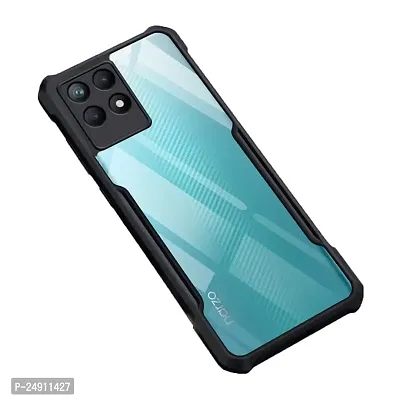 Imperium Realme Narzo 50 Shockproof Bumper Crystal Clear Back Cover | 360 Degree Protection TPU+PC | Camera Protection | Acrylic Transparent Back Cover for Realme Narzo 50 - Black.