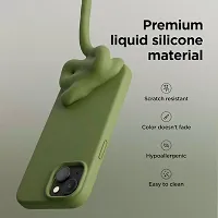 Imperium Silicone Back Case for Apple iPhone 15 |Liquid Silicone| Thin, Slim, Soft Rubber Gel Case | Raised Bezels for Extra Protection of Camera  Screen (Olive Green).-thumb1