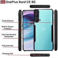 Imperium OnePlus Nord CE 5G Shockproof Bumper Crystal Clear Back Cover | 360 Degree Protection TPU+PC | Camera Protection | Acrylic Transparent Back Cover for OnePlus Nord CE 5G (Black)-thumb2