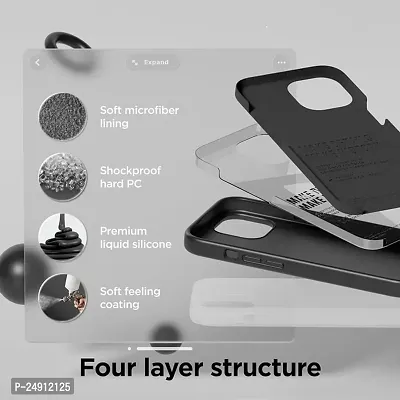 Imperium Silicone Back Case for Apple iPhone 15 Plus |Liquid Silicone| Thin, Slim, Soft Rubber Gel Case | Raised Bezels for Extra Protection of Camera  Screen (Black).-thumb3