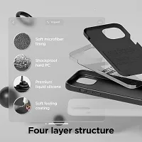 Imperium Silicone Back Case for Apple iPhone 15 |Liquid Silicone| Thin, Slim, Soft Rubber Gel Case | Raised Bezels for Extra Protection of Camera  Screen (Black).-thumb3