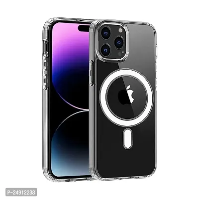 Imperium Apple iPhone 14 Pro Max Hybrid Magnetic Case| Supports Magnetic Wireless Charging| (TPU + Polycarbonate) Compatible for Apple iPhone 14 Pro Max - Transparent