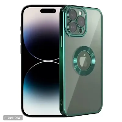 Imperium Clear Back Case for Apple iPhone 14 Pro [Never Yellow] Luxury Electroplating Protective Slim Thin Cover with Camera Lens Protector Design Compatible for Apple iPhone 14 Pro - Green.