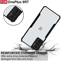 Imperium OnePlus 9RT Shockproof Bumper Crystal Clear Back Cover | 360 Degree Protection TPU+PC | Camera Protection | Acrylic Transparent Back Cover for OnePlus 9RT (Black)-thumb1