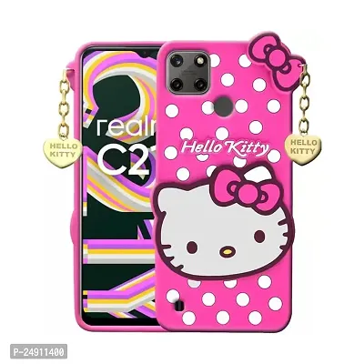 Imperium 3D Hello Kitty Soft Rubber-Silicon Back Cover for Realme C21Y  Realme C21_Y