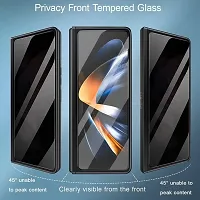 Imperium Anti-Spy, Anti-Peeping, Privacy Tempered Glass Screen Protector designed for Samsung Galaxy Fold 3 5G - Transaprent-thumb2