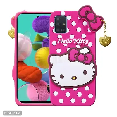 Imperium 3D Hello Kitty Soft Rubber-Silicon Back Cover for Samsung Galaxy A51-thumb0