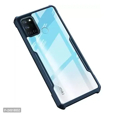 Imperium Realme 7i Shockproof Bumper Crystal Clear Back Cover | 360 Degree Protection TPU+PC | Camera Protection | Acrylic Transparent Back Cover for Realme 7i - Black.