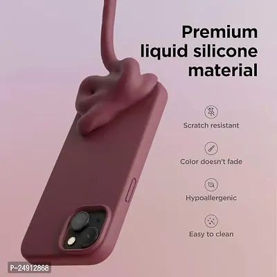 Imperium Silicone Back Case for Apple iPhone 15 Plus |Liquid Silicone| Thin, Slim, Soft Rubber Gel Case | Raised Bezels for Extra Protection of Camera  Screen (Burgandy).-thumb2