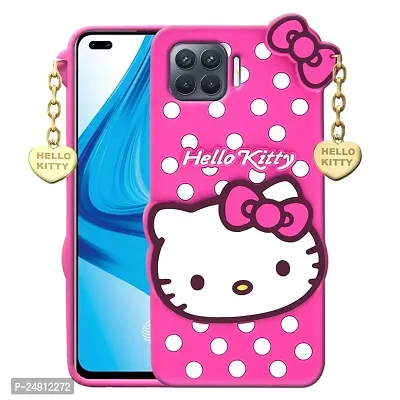 Imperium 3D Hello Kitty Soft Rubber-Silicon Back Cover for Oppo F17 Pro