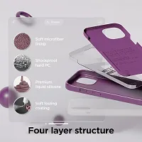 Imperium Silicone Back Case for Apple iPhone 15 Plus |Liquid Silicone| Thin, Slim, Soft Rubber Gel Case | Raised Bezels for Extra Protection of Camera  Screen (Violet).-thumb2