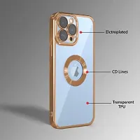 Imperium Clear Back Case for Apple iPhone 14 Pro [Never Yellow] Luxury Electroplating Protective Slim Thin Cover with Camera Lens Protector Design Compatible for Apple iPhone 14 Pro - Gold.-thumb2