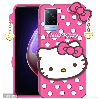 Imperium 3D Hello Kitty Soft Rubber-Silicon Back Cover for Vivo V21 5G-thumb0