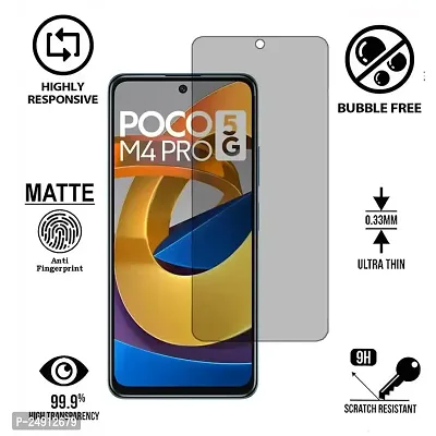 Imperium Frosted Matte Finish (Anti-Scratch) Tempered Glass Screen Protector for Poco M4 Pro 5G.-thumb2