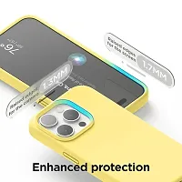 Imperium Silicone Back Case for Apple iPhone 15 Pro Max |Liquid Silicone| Thin, Slim, Soft Rubber Gel Case | Raised Bezels for Extra Protection of Camera  Screen (Yellow).-thumb3