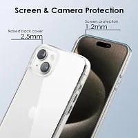 Imperium Back Case for iPhone 15 | Non-Yellowing | Military-Grade Protective Case | Hard Back  Soft Bumper|Raised Bezels for Extra Protection of Camera  Screen (Liquid Crystal Clear).-thumb1