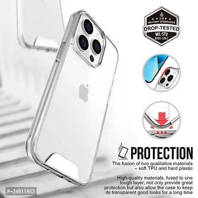 Imperium Back Cover for iPhone 15 Pro Max| Ultra Hybrid Clear Space Case | Hard Back  Soft Bumper | Raised Bezels for Extra Protection of Screen  Camera (Crystal Clear).-thumb4