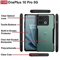 Imperium OnePlus 10 Pro Shockproof Bumper Crystal Clear Back Cover | 360 Degree Protection TPU+PC | Camera Protection | Acrylic Transparent Back Cover for OnePlus 10 Pro (Black)-thumb2