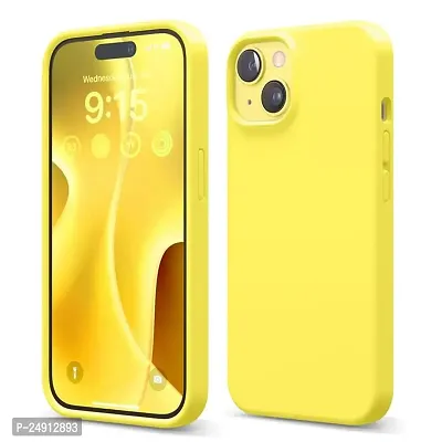 Imperium Silicone Back Case for Apple iPhone 15 |Liquid Silicone| Thin, Slim, Soft Rubber Gel Case | Raised Bezels for Extra Protection of Camera  Screen (Yellow).