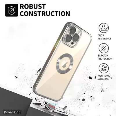 Imperium Clear Back Case for Apple iPhone 14 Pro [Never Yellow] Luxury Electroplating Protective Slim Thin Cover with Camera Lens Protector Design Compatible for Apple iPhone 14 Pro - Silver.-thumb5