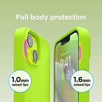 Imperium Silicone Back Case for Apple iPhone 13 |Liquid Silicone| Thin, Slim, Soft Rubber Gel Case | Raised Bezels for Extra Protection of Camera  Screen (Lime).-thumb3