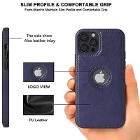 Imperium Leatherette Back Case for Apple iPhone 13 Pro Max (with Logo Cut) Compatible for Apple iPhone 13 Pro Max - Blue-thumb1