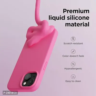 Imperium Silicone Back Case for Apple iPhone 15 |Liquid Silicone| Thin, Slim, Soft Rubber Gel Case | Raised Bezels for Extra Protection of Camera  Screen (Neon Pink).-thumb2