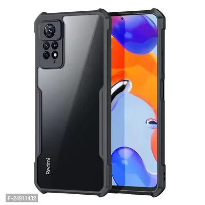 Imperium Redmi Note 11 Pro Max Shockproof Bumper Crystal Clear Back Cover | 360 Degree Protection TPU+PC | Camera Protection | Acrylic Transparent Back Cover for Redmi Note 11 Pro Max- Black.-thumb0