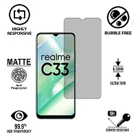 Imperium Frosted Matte Finish (Anti-Scratch) Tempered Glass Screen Protector for Realme C33-thumb1