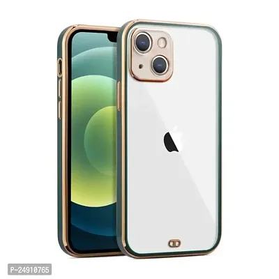 Imperium Chrome Plated Transparent Silicone Back Cover for Apple iPhone 13 Mini (Green).