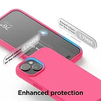 Imperium Silicone Back Case for Apple iPhone 15 Plus |Liquid Silicone| Thin, Slim, Soft Rubber Gel Case | Raised Bezels for Extra Protection of Camera  Screen (Neon Pink).-thumb3