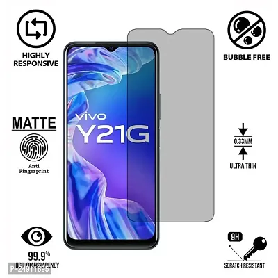 Imperium Frosted Matte Finish (Anti -Scratch) Tempered Glass Screen Protector for Vivo Y21G-thumb2