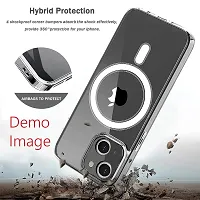 Imperium Apple iPhone 13 Hybrid Magnetic Case| Supports Magnetic Wireless Charging| (TPU + Polycarbonate) Compatible for Apple iPhone 13 - Transparent-thumb3