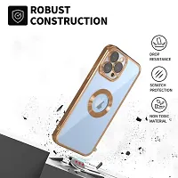 Imperium Clear Back Case for Apple iPhone 13 Pro Max [Never Yellow] Luxury Electroplating Protective Slim Thin Cover with Camera Lens Protector Design Compatible for Apple iPhone 13 Pro Max - Gold.-thumb4