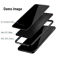 Imperium Toughened Glossy Hybrid Back Case for Redmi 10 (Tempered Glass Back Panel + TPU Frame) Compatible for Redmi 10 - Black.-thumb1