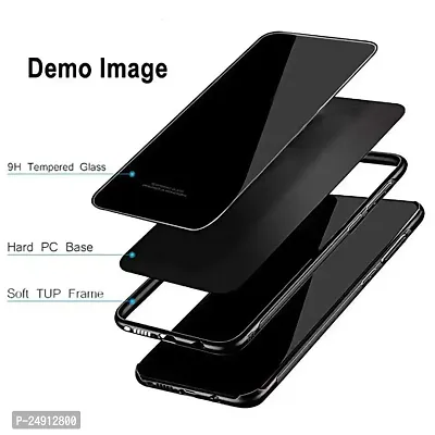 Imperium Toughened Glossy Hybrid Back Case for Redmi 10 (Tempered Glass Back Panel + TPU Frame) Compatible for Redmi 10 - Black.-thumb2