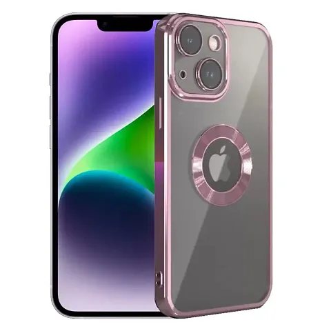 Imperium Clear Back Case for Apple iPhone 14 Plus [Never Yellow] Luxury Electroplating Protective Slim Thin Cover with Camera Lens Protector Design Compatible for Apple iPhone 14 Plus - Pink.