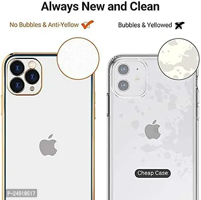 Imperium Chrome Plated Transparent Silicone Back Cover for Apple iPhone 13 Pro (White).-thumb4