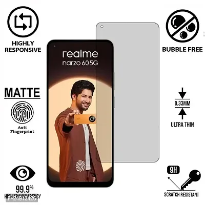 Imperium Frosted Matte Finish (Anti-Scratch) Tempered Glass Screen Protector for Realme Narzo 60 5G.-thumb2