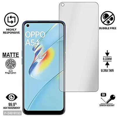 Imperium Frosted Matte Finish (Anti -Scratch) Tempered Glass Screen Protector for Oppo A54-thumb2